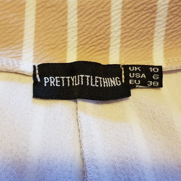 Pretty Little Thing striped wide leg soft pants - Picture 4 of 6